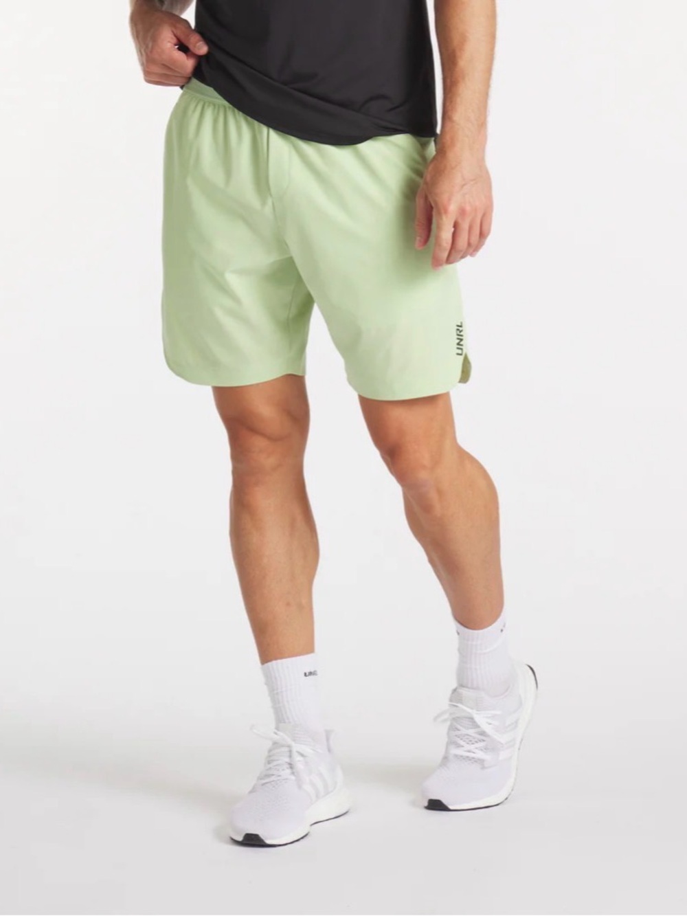 UNRL Men's Light Green Performance Shorts